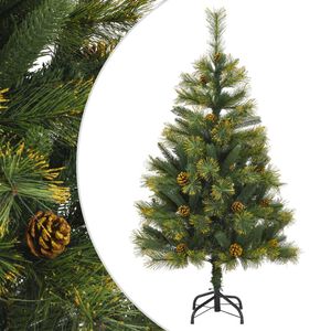 vidaXL &Aacute;rvore de Natal artificial articulada com pinhas 120 cm