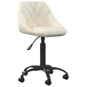 vidaXL Cadeira de escrit&oacute;rio veludo cor creme