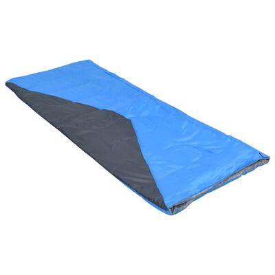 vidaXL Saco-cama de campismo leve tipo envelope 1100 g 10 ºC azul