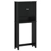 vidaXL M&oacute;vel p/ m&aacute;quina lavar BERG 76x27x164,5 cm madeira maci&ccedil;a preto