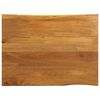 vidaXL Tampo de mesa c/ borda viva 100x80x2,5 cm mangueira maci&ccedil;a