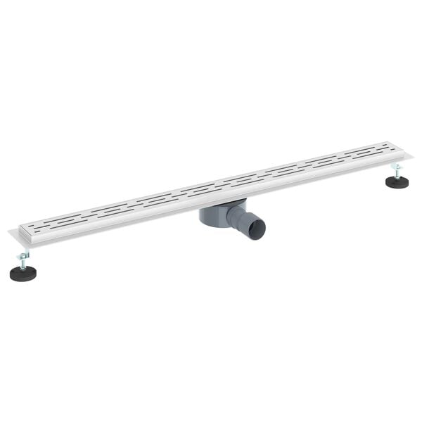 vidaXL Ralo de Chuveiro com Tampa de Vidro e Sif&atilde;o 360&deg; 100 cm