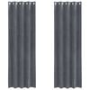 vidaXL Cortinas opacas 2 unid. Cinzento-claro 140 x 260 cm Veludo