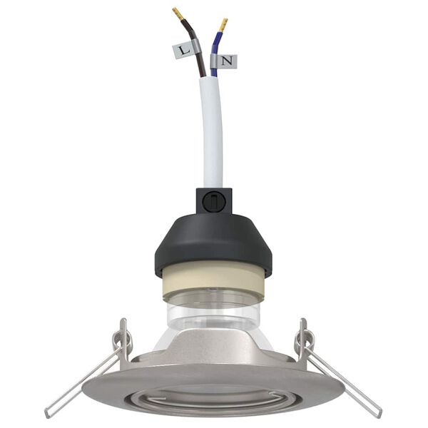 vidaXL Holofote 12 pcs Prateado 9 x 9 x 2.5 cm Metal