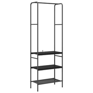 vidaXL Suporte para Roupas Carvalho Preto 60 x 30 x 171 cm