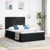 vidaXL Cama com arruma&ccedil;&atilde;o e colch&atilde;o Preto 140 x 190 cm Poli&eacute;ster