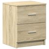vidaXL Mesa de cabeceira com 2 gavetas 40x36x50 cm carvalho sonoma