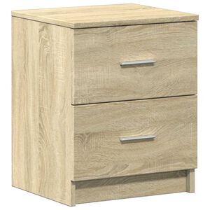 vidaXL Mesa de cabeceira com 2 gavetas 40x36x50 cm carvalho sonoma
