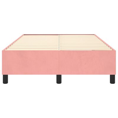 vidaXL Estrutura de cama 120x200 cm veludo rosa