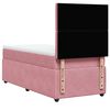 vidaXL Cama com molas/colch&atilde;o 90x190 cm veludo rosa