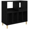 vidaXL Suporte para Toca-discos Carvalho Preto 82 x 39,5 x 82,5 cm