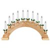 vidaXL Arco de Velas de Natal com 10 Velas LED Castanho 47 x 5 x 29 cm