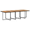 vidaXL 11 pcs conjunto de jantar p/ jardim c/ almofad&otilde;es vime PE preto
