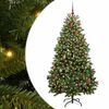 vidaXL &Aacute;rvore de Natal Artificial Verde 210 cm PVC e Metal