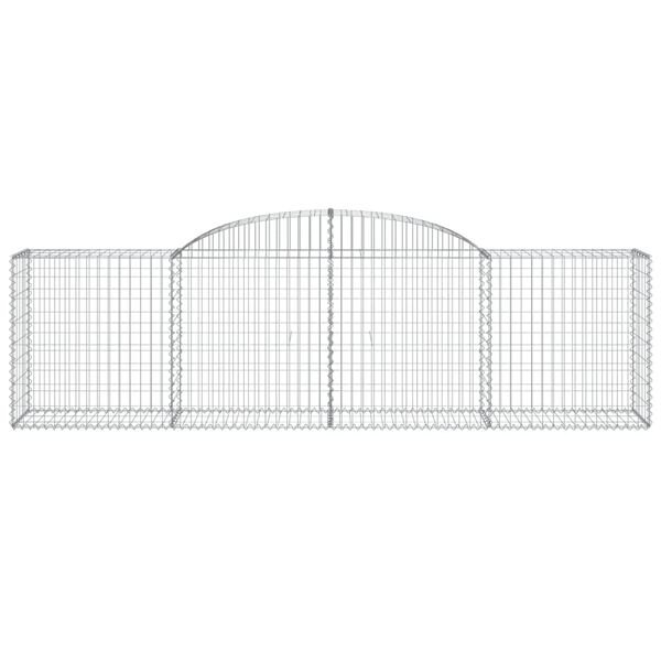 vidaXL Cestos gabi&atilde;o arqueados 3 pcs 300x50x80/100cm ferro galvanizado