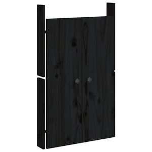 vidaXL Portas de cozinha para exterior 50x9x82 cm pinho maci&ccedil;o preto