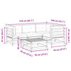 vidaXL 5 pcs conj. sof&aacute;s jardim c/ almofad&otilde;es madeira abeto-de-douglas