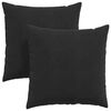 vidaXL Travesseiros de Sofá 2 pcs Preto 80 x 80 cm