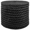 vidaXL Corda de Juta 160 mm 50 m Preto 100% juta Tossa