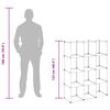 vidaXL Cubo de arruma&ccedil;&atilde;o com 12 cubos PP transparente