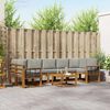 vidaXL Conjunto de Sof&aacute;s para Exterior 8 pcs Cinza Natural e Claro
