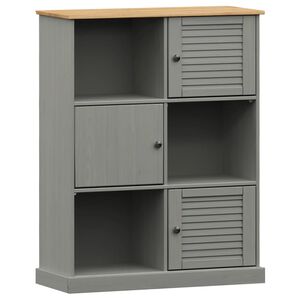 vidaXL Estante VIGO 90x35x114,5 cm madeira de pinho maci&ccedil;a cinzento