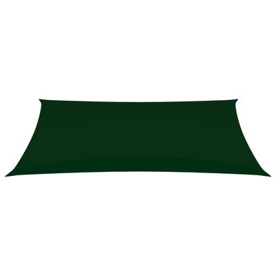 vidaXL Para-sol estilo vela tecido oxford retangular 3x6m verde-escuro