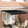 vidaXL Toldo Retr&aacute;til Manual Preto 300 x 250 cm Poli&eacute;ster e A&ccedil;o