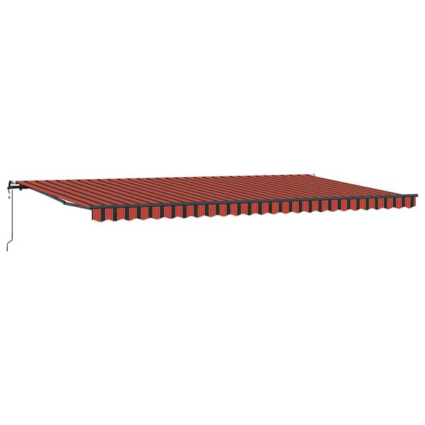vidaXL Toldo Retr&aacute;til laranja e castanho 600 &times; 300 cm