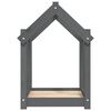 vidaXL Cama para cães 61x50x70 cm madeira de pinho maciça cinza