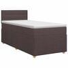 vidaXL Cama box spring com colch&atilde;o Marrom Escuro 80 x 200 cm Tecido