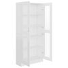 vidaXL Arm&aacute;rio vitrine 82,5x30,5x185cm derivados de madeira branco