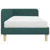 vidaXL Estrutura de Cama de Canto Verde Escuro 90 x 190 cm tecido