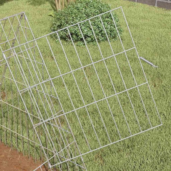 vidaXL Gaiola para galinhas Prateado 110 x 55 x 55 cm A&ccedil;o Galvanizado
