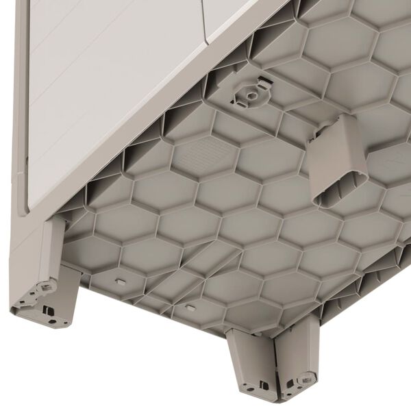 Keter Armário de arrumação baixo Gulliver 100 cm bege e castanho