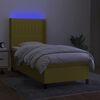 vidaXL Cama box spring c/ colch&atilde;o e LED 80x200 cm tecido verde