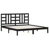 vidaXL Estrutura de cama super king 180x200 cm madeira maci&ccedil;a preto