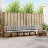 vidaXL Conjunto de Sof&aacute;s para Exterior 6 pcs Cinza Natural e Claro