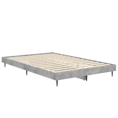 vidaXL Estrutura de cama 120x190 cm derivados de madeira cinza cimento