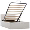 vidaXL Cama hidr&aacute;ulica c/ arruma&ccedil;&atilde;o 100x200cm couro artificial branco