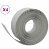 vidaXL Bordas de jardim 4 pcs 10 m 20 cm polietileno cinzento