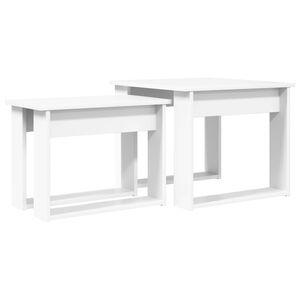 vidaXL Conjunto de Mesas de Caf&eacute; 2 unid. Branco 50 x 52 x 42 cm