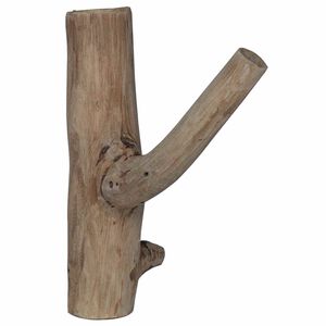 vidaXL Gancho Castanho 4 x 4 x 14 cm Madeira Refor&ccedil;ada S&oacute;lida