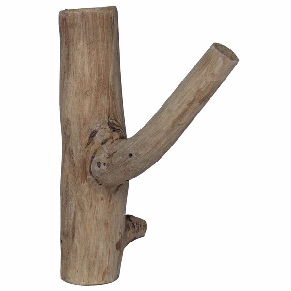 vidaXL Gancho Castanho 4 x 4 x 14 cm Madeira Refor&ccedil;ada S&oacute;lida