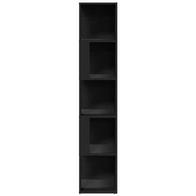 vidaXL Armário de canto 33x33x164,5 cm contraplacado preto
