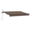 vidaXL Tecido de Toldos Cinzento-acastanhado 500 &times; 350 cm Poli&eacute;ster
