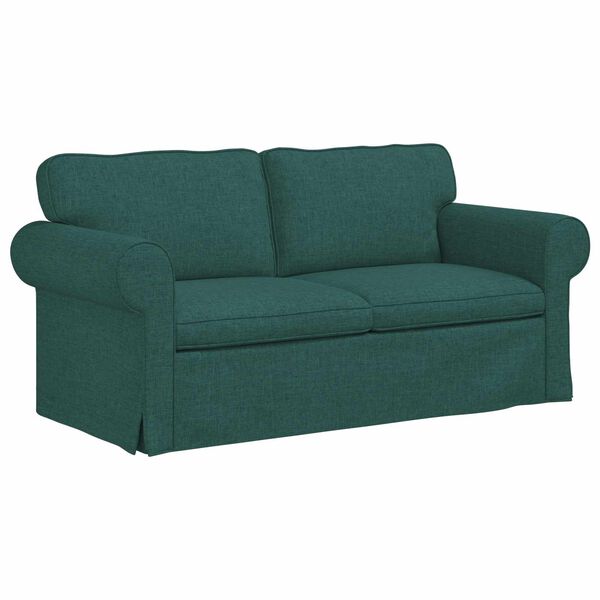 vidaXL Sof&aacute; Verde Escuro 175 x 82 x 80 cm tecido