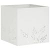 vidaXL Vaso de Jardim Branco 50 x 50 x 49 cm A&ccedil;o laminado a frio
