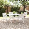 vidaXL Conjunto de Jantar para Jardim 5 pcs Branco Alum&iacute;nio