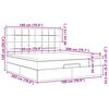 vidaXL Estrutura de cama otomana com colch&atilde;o 180x200 cm cinzento claro
